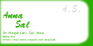 anna sal business card